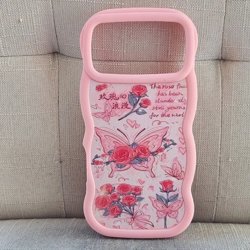 Unbranded Phone Case for 17 Pro Max Pink Rubber Fitted back Case New